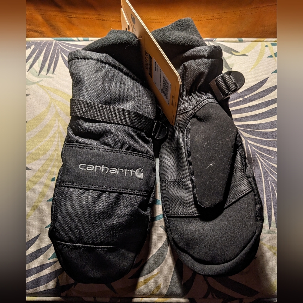 NWT Carhartt Insulated Mittens, Men's S, Black